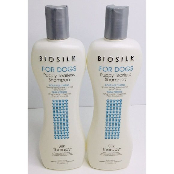2 BIOSILK DOGS Silk Therapy PUPPY TEARLESS Shampoo for Delicate Coat Skin 12oz - Picture 5 of 5